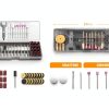 HARDELL 69pcs Rotary Tool Accessories, Power Rotary Tool Accessories kit with 1.0/1.6/2.3mm Diameter Shanks, Universal Rotary Tool Bits for Woodworking, Drilling, Engraving, Polishing, Carving-1