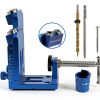Pocket Hole Jig Kit with Adjustable Drill Guide, Stop Collars, 30PCS Screws & Plugs, Allen Wrench – Complete Woodworking Joinery System-2