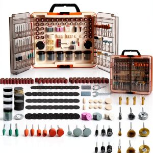 483Pcs Rotary Tool Accessories Kit, Universal Rotary Tool Attachments Set with Storage Case, Multi-Purpose Rotary Tool Bits for Sanding, Cutting, Grinding, Carving, Drilling, Polishing & DIY Crafts-0