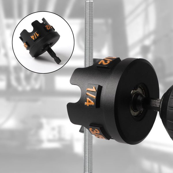Nut Spinning Drill Attachment for 1/4", 3/8", 1/2" Threaded Rods, Hex Shank Nut Extractor Attachment for Power Drills, Bolt Removal Tool for Conduit Racks, Strut Channel Systems-6