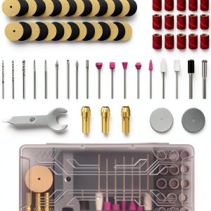 HARDELL 69pcs Rotary Tool Accessories, Power Rotary Tool Accessories kit with 1.0/1.6/2.3mm Diameter Shanks, Universal Rotary Tool Bits for Woodworking, Drilling, Engraving, Polishing, Carving-0