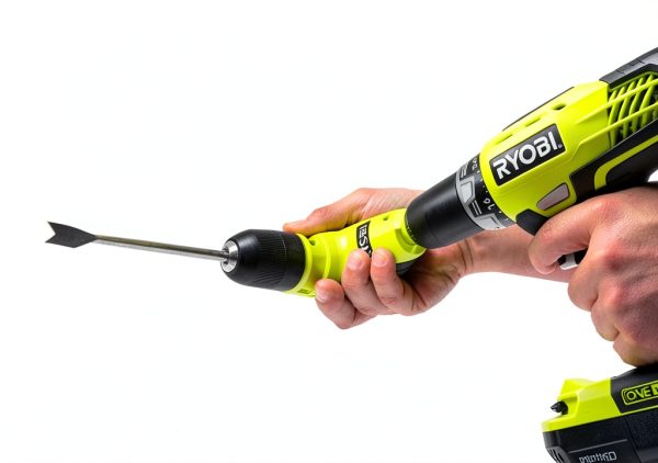 RYOBI Right Angle Drill Attachment 1/2 to 3/8 Black Green-2