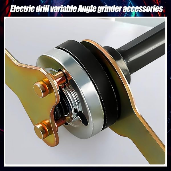 2-Pack Electric Drill Angle Grinder Connecting Rod Set, 10mm Adjustable Rotary Driver Cutter Shaft Accessories Drill Angle Grinder Adapter With Spanner For Cutting Disc, Polish Disc And Polish Sponge-5