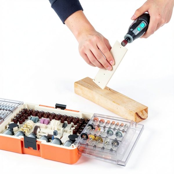 483Pcs Rotary Tool Accessories Kit, Universal Rotary Tool Attachments Set with Storage Case, Multi-Purpose Rotary Tool Bits for Sanding, Cutting, Grinding, Carving, Drilling, Polishing & DIY Crafts-6