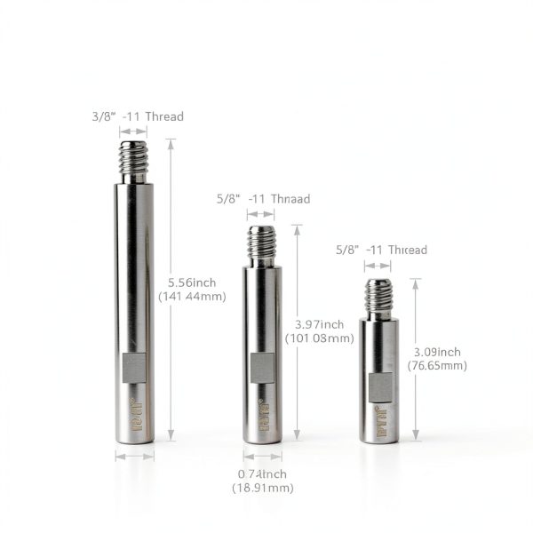 SPTA Metal Rotary Extension Shaft Set, 75mm,100mm,140mm, 5/8"-11 Thread for Rotary Polisher,Car Polisher,Polishing Pads,Backing Plate Electric Polisher-1