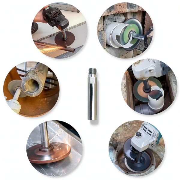 5/8"-11 Thread Angle Grinder Extension Shaft Set Gaquolam 3-Piece-4