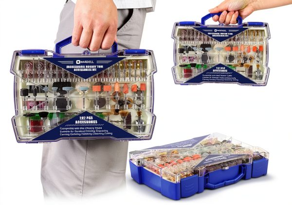 HARDELL Rotary Tool Accessories Kit 282pcs 1/8" Shank Compact Case-4