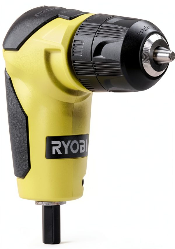 RYOBI Right Angle Drill Attachment 1/2 to 3/8 Black Green-0