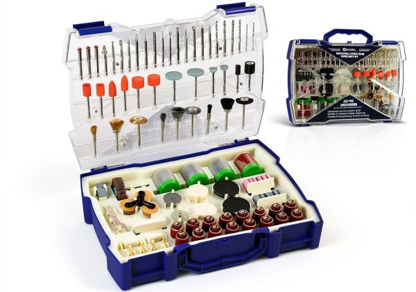 HARDELL Rotary Tool Accessories Kit 282pcs 1/8" Shank Compact Case-0