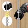 Nut Spinning Drill Attachment for 1/4", 3/8", 1/2" Threaded Rods, Hex Shank Nut Extractor Attachment for Power Drills, Bolt Removal Tool for Conduit Racks, Strut Channel Systems-5
