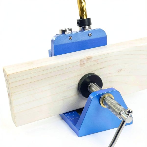 Pocket Hole Jig Kit with Adjustable Drill Guide, Stop Collars, 30PCS Screws & Plugs, Allen Wrench – Complete Woodworking Joinery System-6