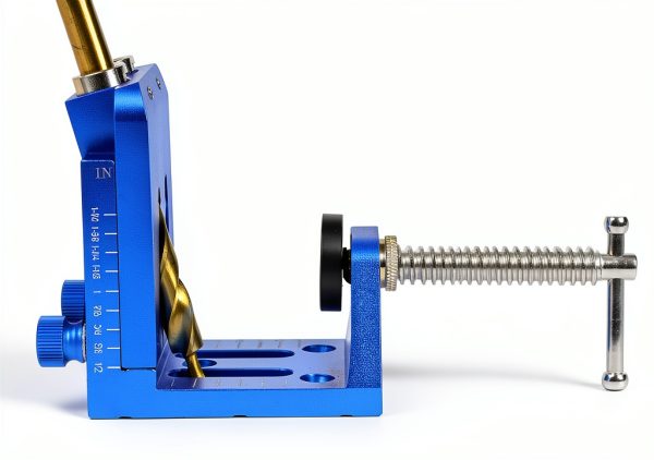 Pocket Hole Jig Kit with Adjustable Drill Guide, Stop Collars, 30PCS Screws & Plugs, Allen Wrench – Complete Woodworking Joinery System-3
